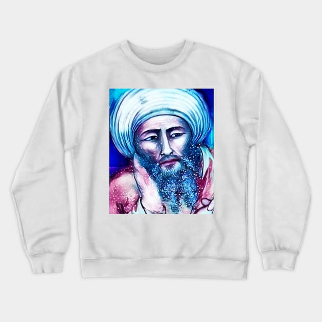 Averroes Snow Portrait | Averroes Artwork 13 Crewneck Sweatshirt by JustLit